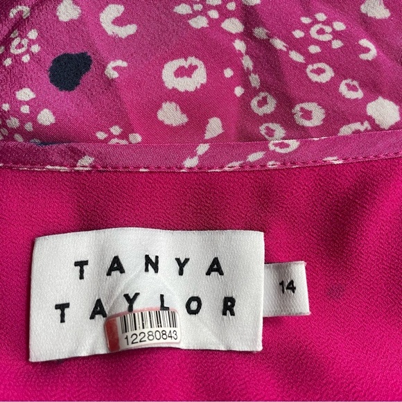 Tanya Taylor Luciana Printed V-Neck Short-Sleeve Dress 30610 - Picture 7 of 11